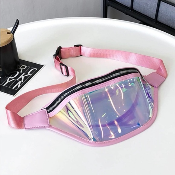 Pastel Iridescent Holographic Waist Belt Shoulder Belt-bag Fanny Pack - Picture 7 of 16